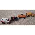 joblot collection of 4 off road 4x4 toy trucks