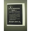 1960 Mercedes-Benz Cars Advertisement - Bryn Mawr, Pennsylvania