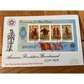 ISLE OF MAN MINIATURE SHEET on FDC 1976 AMERICA...