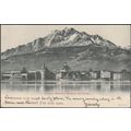 Bahnhof, Museum und Pilatus, Luzern, 1902 - Pho...