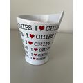 HEINZ 'I LOVE CHIPS' CERAMIC CHIP CONE