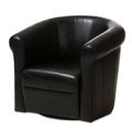 One Black Brown Faux Leather Modern Designer Ac...