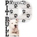 I Love My Pit Bull Fridge Magnet