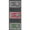 1968 CYPRUS QE2 EUROPA SET USED CTO 3 STAMPS SG...