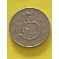 Umlaufmünze Tschechoslowakei 5 Kronen 1966