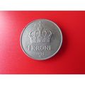 1975 NORWAY ONE KRONE - COIN - 2 FREE POST. AAK