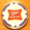 Miller High Life Beer Poker Chip Golf Ball Mark...