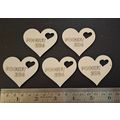 Pack of 5 Pocket Hug Tokens Keepsake Wedding Pa...