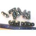 BEADS #ILM003a lot of 9 large ornate Indian lac...