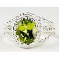 Peridot, 925 Sterling Silver Ladies Ring, SR070