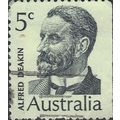 AUSTRALIA, Alfred Deakin, white 1969, 5c, #4