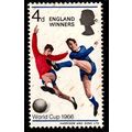 Great Britain 1966 Soccer 4d Used Stamp England...