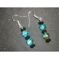 Elegant black crystal and hand painted Asian tu...