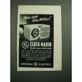 1950 General Electric Model 506 Clock-Radio Ad ...