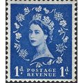 GB, QE II Wilding definitive, blue 1957, 1d