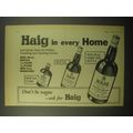 1965 Haig Scotch Ad - Haig in every Home