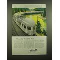 1955 Budd Dome Cars Ad - Wonderful World on Rails