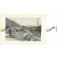 Supply Train Over The Mountains, USA, Book Illu...