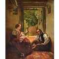 SUNDAY AT HOME 1871 James Clark Waite VICTORIAN...
