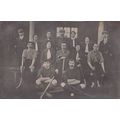 Antique Hockey Team Giant Long Moustache Face O...