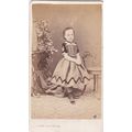 VICT. CDV PHOTO - SMART YOUNG GIRL,HOOPED DRESS...