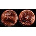 Australia Two Cent 1984 Used Coin Frilled neck-...