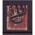 GREAT BRITAIN 1858-79 QV SG44 1d RED BROWN PLAT...