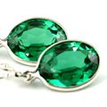 Russian Nanocrystal Emerald, 925 Sterling Silve...