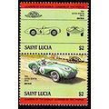 St. Lucia 1984 - Cars - 2 x $2 Se-tenant MNH St...