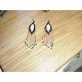 Porcupine Quill Earrings Glass Seed Beads