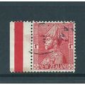 new zealand heads booklet stamp with bars on se...