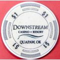 Downstream. $1 Casino Chip. Quapaw, OK. Z59.