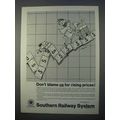 1966 Southern Railway Ad - Don't Blame Us for Prices