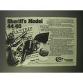 1980 Colt Sheriff's Model 44/40 Revolver Ad