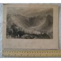 1839 engraving: Villas of Besherai, Mt. Lebanon