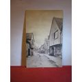 OLD HOUSES CHURCH STREET, LACOCK. WILTSHIRE antique postcard Valentine 1921 pm =