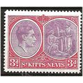 St Kitts & Nevis 1946 SG73c 3d Dull Reddish Pur...