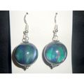 Unique 17mm aurora borealis crystal glass earrings