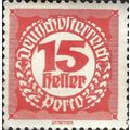AUSTRIA, Postage due, red 1920, 15h