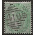 1856 SG73 1/- Pale Green Wmk EMBLEMS Fine Used ..