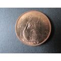 1967 QUEEN ELIZABETH II ONE PENNY FREE POST. AAH