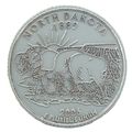 North Dakota State Quarter Fridge Magnet