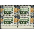 1150, Mint NH Misperforated Error Block 4¢ Wate...