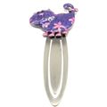 Cat Bookmark Metal Purple & Pink with Enamel & ...