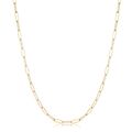 16 Gold Plated Linked Petite Paperclip Chain Ne...