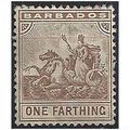 Barbados 1909 SG163 1/4d Brown Mounted Mint...