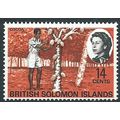 Solomon Islands 1968 SG173 14c Orange-Red, Choc...