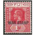 Fiji 1915 SG139a 1d Bright Scarlet WAR STAMP Mo...