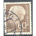 Germany 1957 - 60pf brown - President Heuss - used