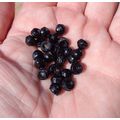 Black Round Dome Nailhead Beads 7mm 24 Pieces Sew On bd026